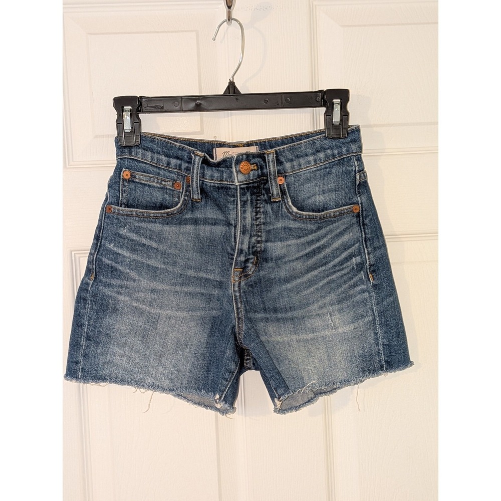 Madewell Denim Jean Shorts Womens Size 23 Blue Wash‎ Frayed Hem Casual